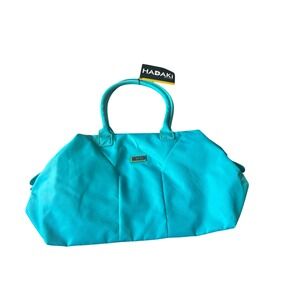 NWT HADAKI Aqua Carryall Diaper Bag Lightweight Travel Tote Shoulder Purse